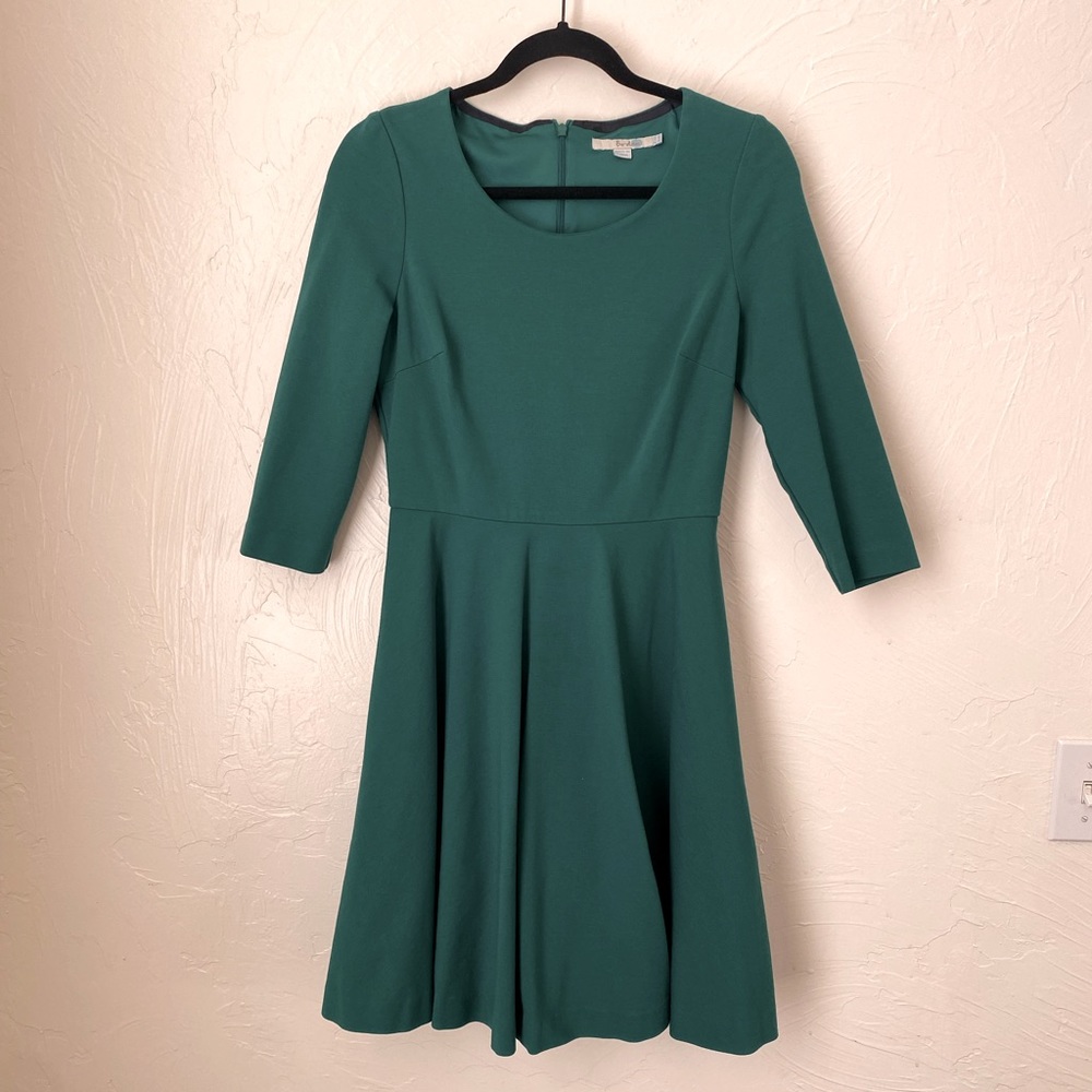 Boden fit & flare green skater dress▪️size 6 Christmas dress party dress